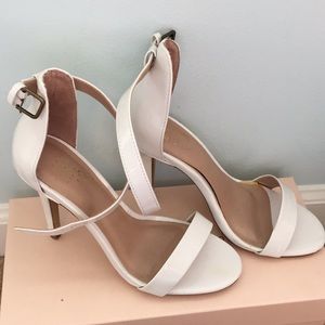 Mix No 6 strappy white heels